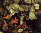 文森特 威廉 梵高 : 花瓶和银扇草